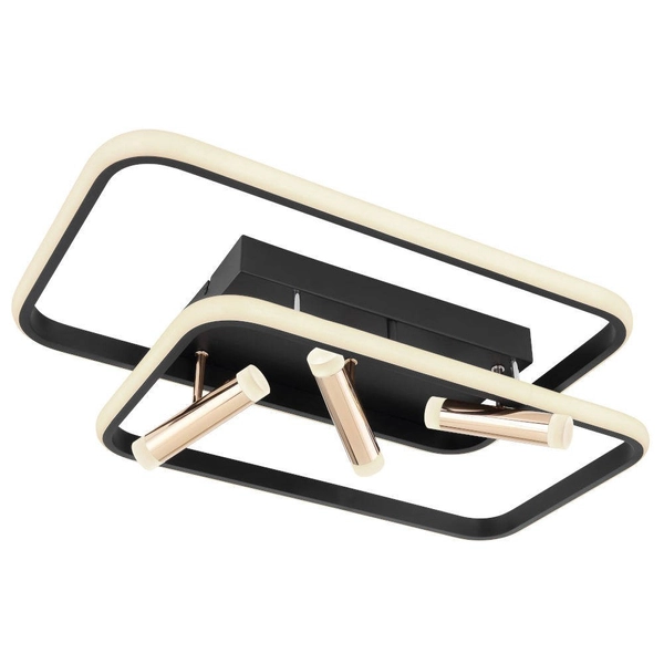 Prostokątna LAMPA sufitowa COCO 67301D1 Globo metalowe ramki LED 55W 2700K - 6000K złote