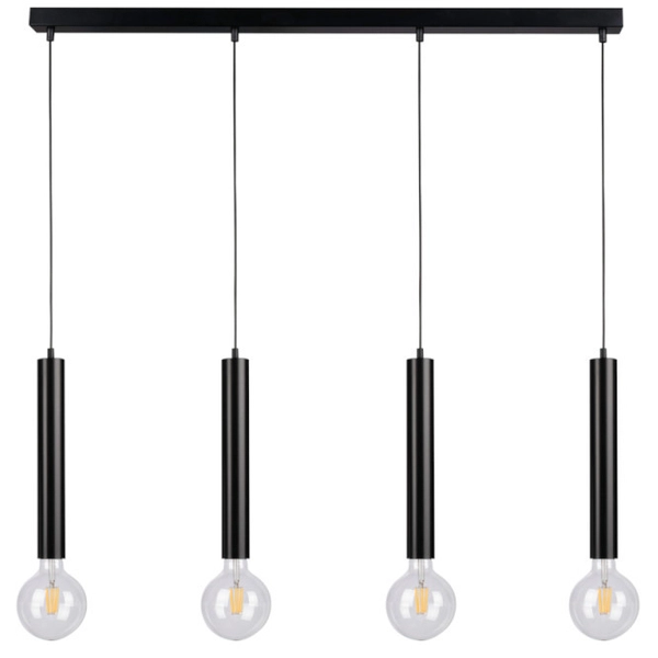 Loftowa lampa wisząca BARREL 16709404 metalowa tuby zwis czarny