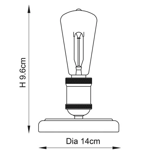 Nocna lampka żarówka Hal 76355 retro miedziany cyna