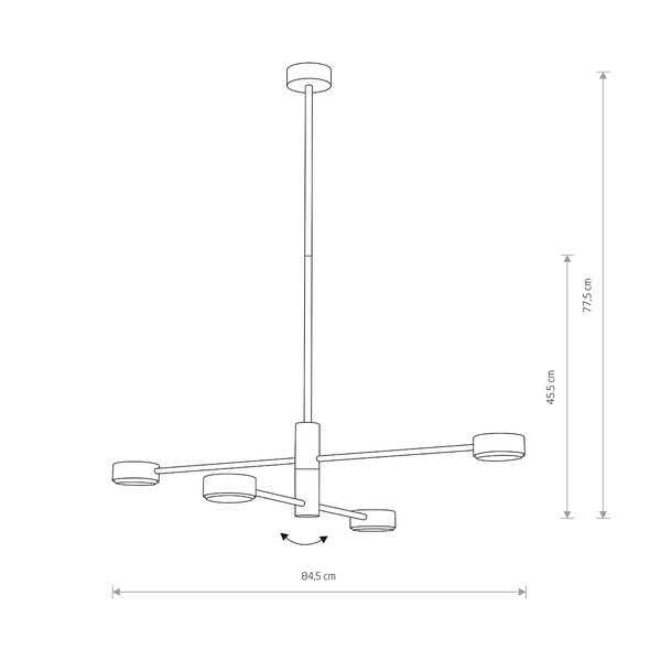 Nowoczesna LAMPA sufitowa ORBIT 7941 Nowodvorski metalowe pręty regulowane do biura sticks białe