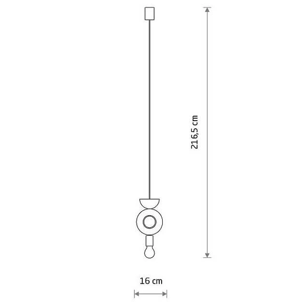 Lampa zawieszana do gabinetu Drops 11176 japandi okręgi drewniana czarna