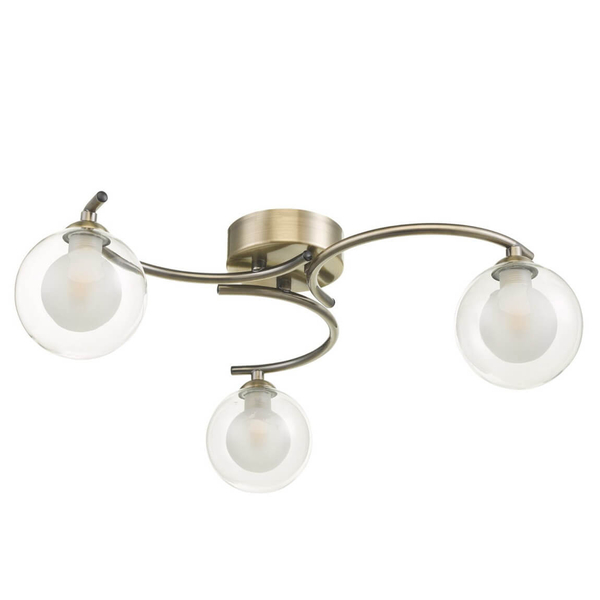 Kulista lampa sufitowa Nakita NAK5375-04 balls kule przezroczyste mosiądz