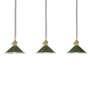Klasyczna lampa wisząca do jadalni Hadano HAD3640-07 Dar Lighting mosiądz zielona