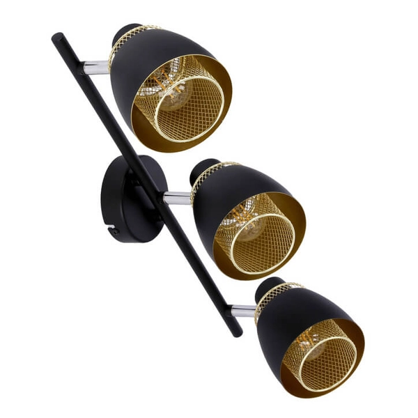 Salonowa lampa sufitowa Aleksandria 93-13767 reflektory czarny złoty