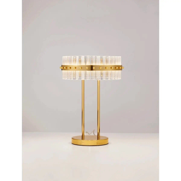 Kryształowa lampa stołowa BRIOLVO LE45103 LED 23W 3500K glamour złoty