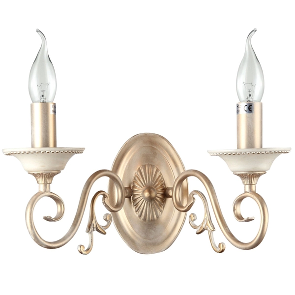 Lampa ścienna Perla ARM337-02-R podwójny glamour złoty