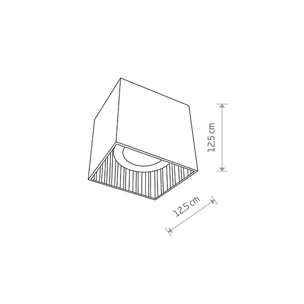 Biała kostka natynkowa Groove 7793 sufitowa lampa do jadalni