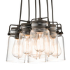 Stalowa lampa wisząca Brinley KL-BRINLEY6-OZ Kichler przezroczysta brąz