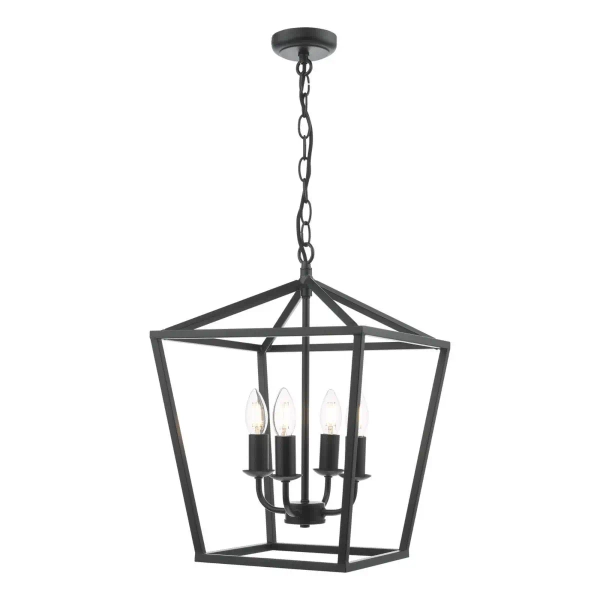 Łańcuchowa wisząca lampa Fionn FIO0422 metalowa vintage czarna
