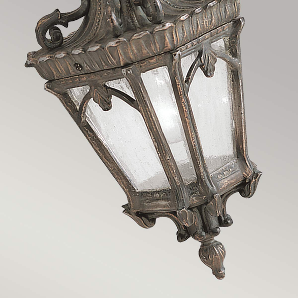 Ogrodowa lampa wisząca Tournai KL-TOURNAI8-M Elstead klasyczna na łańcuchu antyczny mosiądz