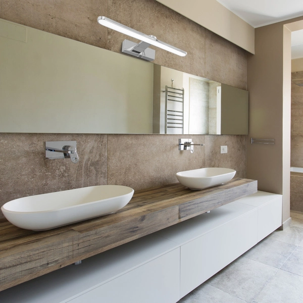 Kinkiet LAMPA ścienna SPLASH ML5613 Milagro metalowa OPRAWA łazienkowa LED 8W 4000K galeryjka nad lustro IP44 chrom