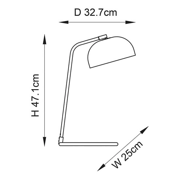 Regulowana lampka biurkowa Brair 106336 do czytania czarny mosiądz