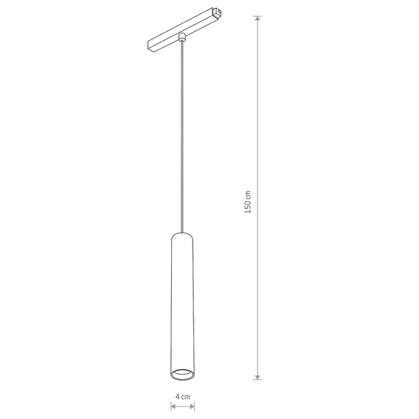 Zwis do magnetycznych szyn 1-fazowych Roller 10652 Nowodvorski LED 9W 4000K tuba