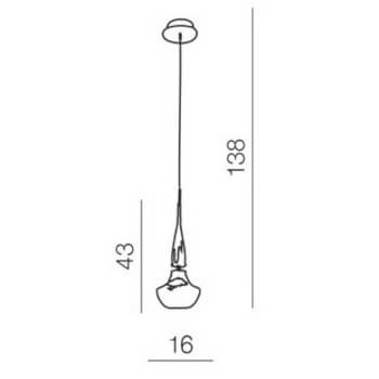Zwisowa lampa nad wyspę Tasos AZ0719 metalowa czarna