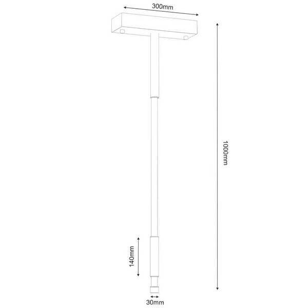 Wisząca lampa futurystyczna ALHA 9069 Shilo LED 15W LED 3000K czarna