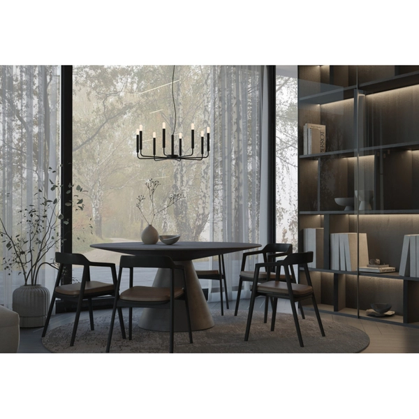 Wisząca lampa świecznikowa Orto 11460 metalowa tuby czarne