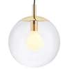 Wisząca LAMPA hygge ALUR S 10736109 Kaspa szklana OPRAWA kulisty ZWIS skandynawski kula ball złota przezroczysta