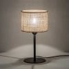 Stołowa lampa do salonu Juta 5552 tuba naturalna juta czarny