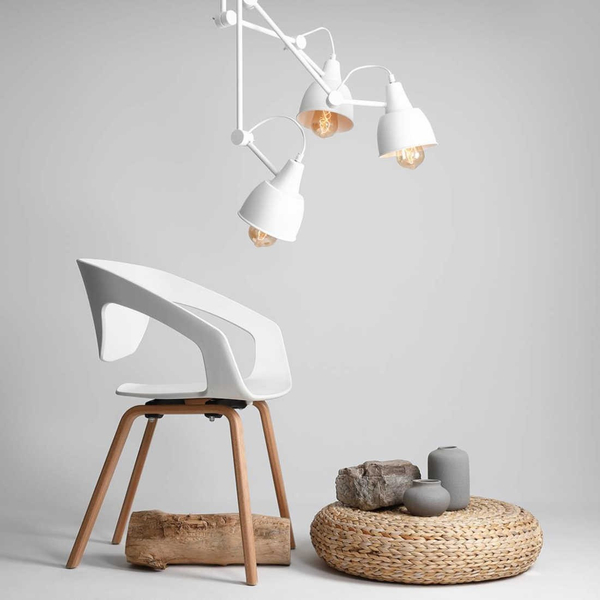 Industrialna lampa sufitowa AIDA 814PL_E Aldex regulowana nad łóżko biała