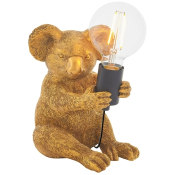 Stołowa lampa koala L&-195082 Light& hampton do sypialni złota czarna