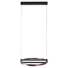 Lampa wisząca Singapur P0552 LED 48W 3000K okrąg czarny drewniany