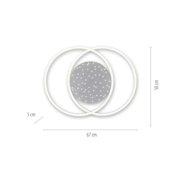 Lampa sufitowa z regulacją barwy YUKI biała 6025-55 3xLED 48W 2700-5000K CCT