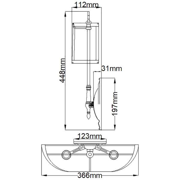 Ścienny kinkiet Cambridge HK-CAMBRIDGE2-B Hinkley z abażurem mosiadz