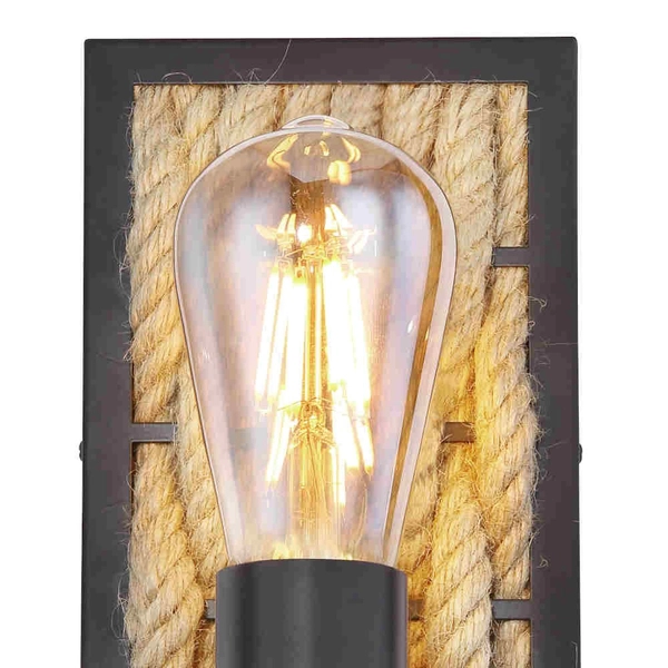 Marynistyczna LAMPA ścienna HALIA 15679W Globo kinkiet do sypialni beżowy