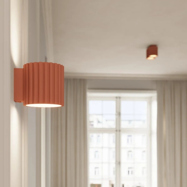 Lampa sufitowa tuba AURA SL.1824 brzoskwiniowa ryfel 1xGU10 do salonu