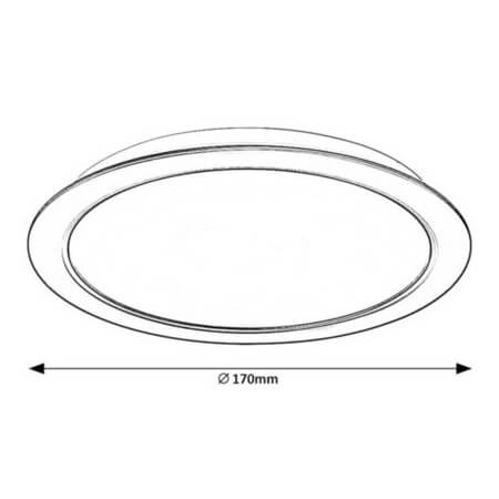 Sufitowa lampa do salonu SHAUN 2680 LED 17W 4000K oczko białe czarne