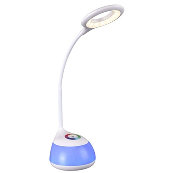 Regulowana LAMPKA biurkowa GALACTIC 311191 Polux stojąca LAMPA stołowa LED 5W 3000K RGB do pokoju dziecięcego biała