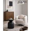 Stolik kawowy BISATO MM001501100323 czarny drewniany do salonu 35cm