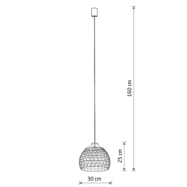 Wisząca lampa Boho 11150 gniazdo japandi siatka do kuchni drewniana biała