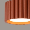 Plafon okrągły AURA SL.1802 ryflowany metalowy terakota