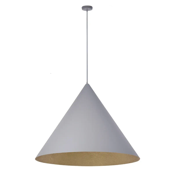 Pojedynczy zwis lampa VESUVIO 41050 nad stół stożek szary złoty