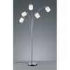 Lampa podłogowa z abażurkami IKERIS DL501-46330 srebrny biały