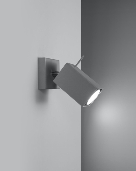 Kinkiet LAMPA ścienna SL.0455 metalowa OPRAWA regulowany reflektorek szary