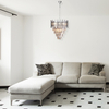 Wisząca LAMPA glamour ASPEN ML5997 Milagro kryształowa OPRAWA na łańcuchu ZWIS okrągły chrom