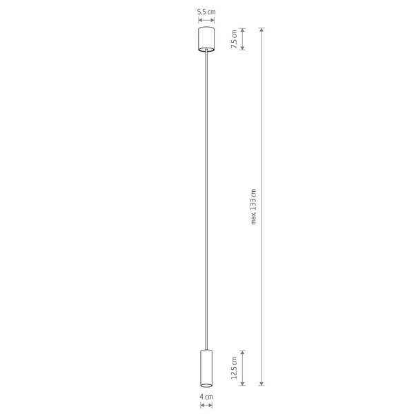 Lampa do salonu wisząca sopel Fourty 10765 Nowodvorski sopel czarna