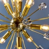 Lampa wisząca na łańcuchu Miro 90293 glamour metalowa mosiądz