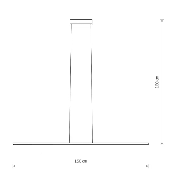 Salonowa lampa wisząca belka BAR 11582 LED 32W 4000K biała