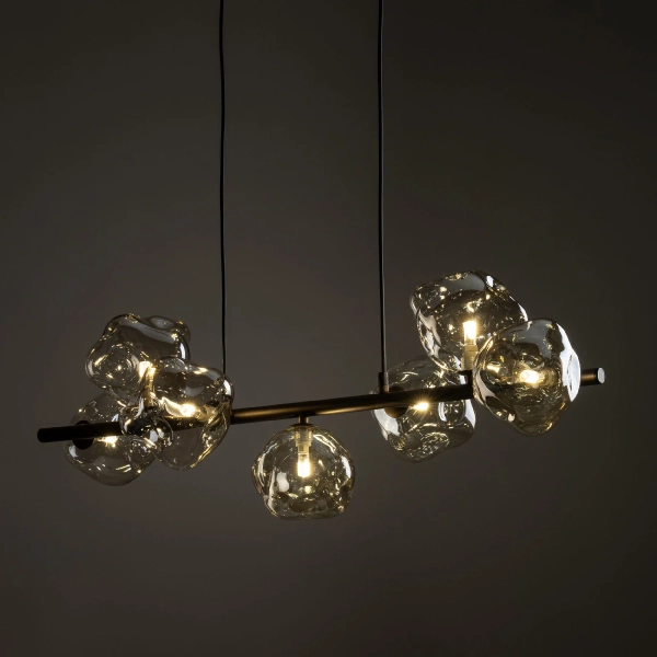 Lampa wisząca do gabinetu Lava Brown 11033 szklane kule brązowy