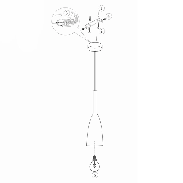 LAMPA wisząca SOLIN LP-181/1P WH Light Prestige metalowa OPRAWA zwis biały