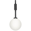 Wisząca lampa czarna biała Ero I okrągły zwis nad wyspę