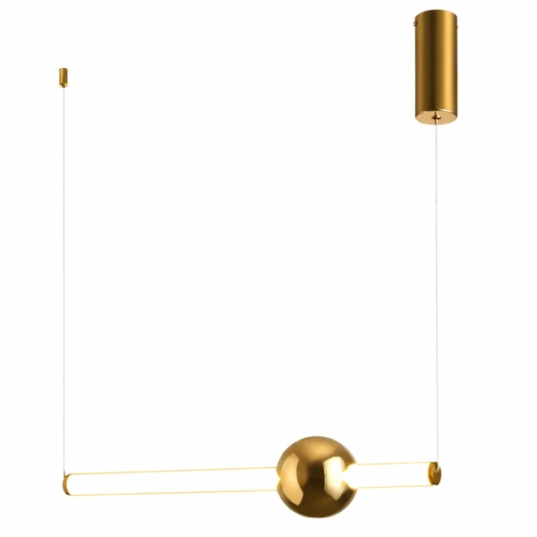 Lampa wisząca nowoczesna O-LINE ST-1688S złoty połysk metalowa LED 12W 3000K do jadalni