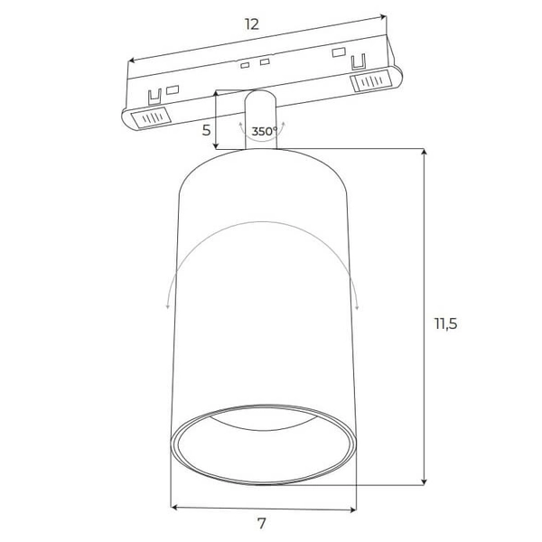 Reflektor do systemu magnetycznego M0010Z LED 20W 2700-5000K czarny