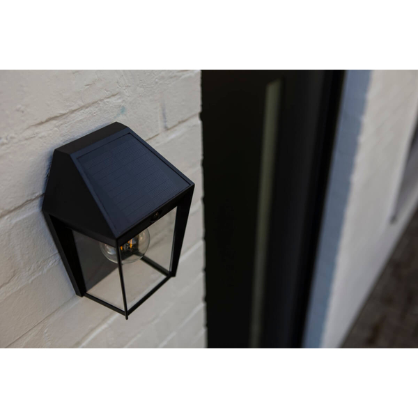 Lampa z czujnikiem na elewację AVONY 6916002330 latarenka IP44 czarna