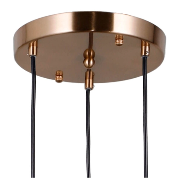 Potrójna lampa wisząca tuba Torno PND-40813-3R-HBR złoty przezroczysty