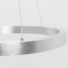 LAMPA wisząca CARLO PL200910-400-SL Zumaline loftowa OPRAWA metalowy zwis 30W 4000K pierścień srebrny