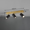 Potrójna lampa sufitowa MARLEY 802400380 czarna złota 3xGU10